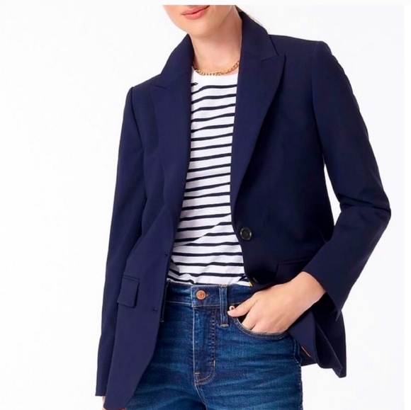 J. Crew Jackets & Blazers - J. Crew Maritime Blazer in Navy Blue Size XL